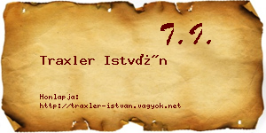 Traxler István névjegykártya
